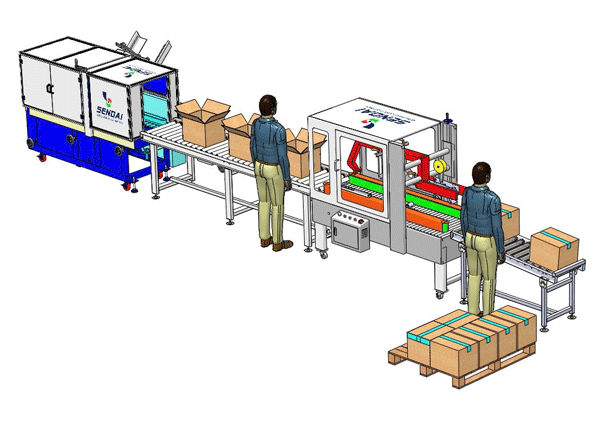 Hệ thống đóng gói (máy mở thùng và dán thùng carton) - Carton Erector