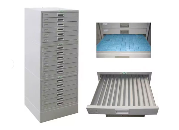 Tủ bảo quản tiêu bản W50mm×D478mm×H1295mm, có hút ẩm