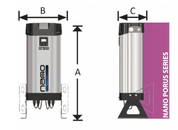 Lọc khí khô NDL 020 tiêu chuẩn ISO 8573-1 class 1–2, điểm sương rất thấp