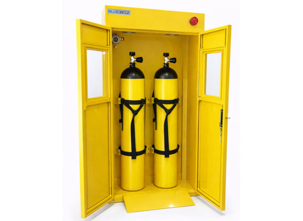 Tủ đựng bình khí Acetylen có sensor rò rỉ khí, 2 bình khí
