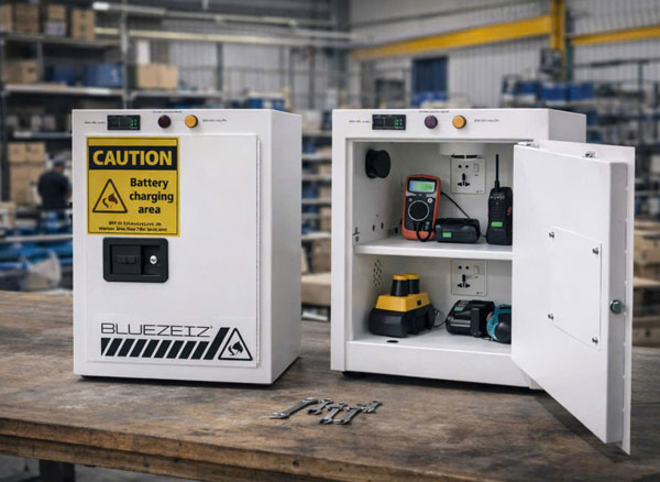 Tủ thép 2 lớp sạc dụng cụ, thiết bị cầm tay