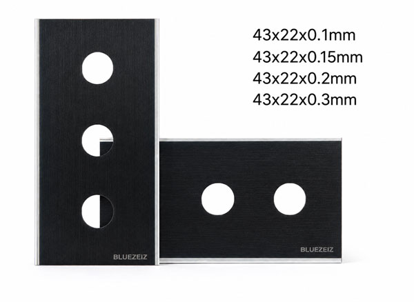 Lưỡi dao thép carbon xanh 43x22x0.2mm