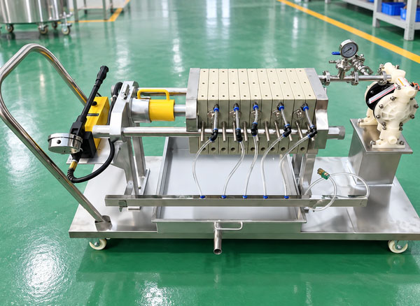 Máy ép lọc khung bản cỡ nhỏ, buồng chứa 8L