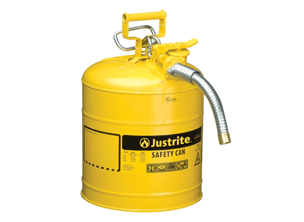 Can an toàn đựng hóa chất chống cháy nổ, 5Gal, màu vàng 7250230, Justrite