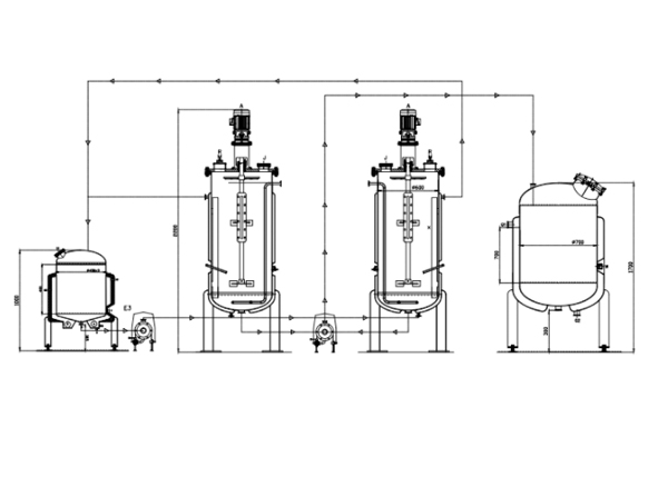 Hệ thống lên men nối tiếp 300L-300L-Thùng lưu trữ