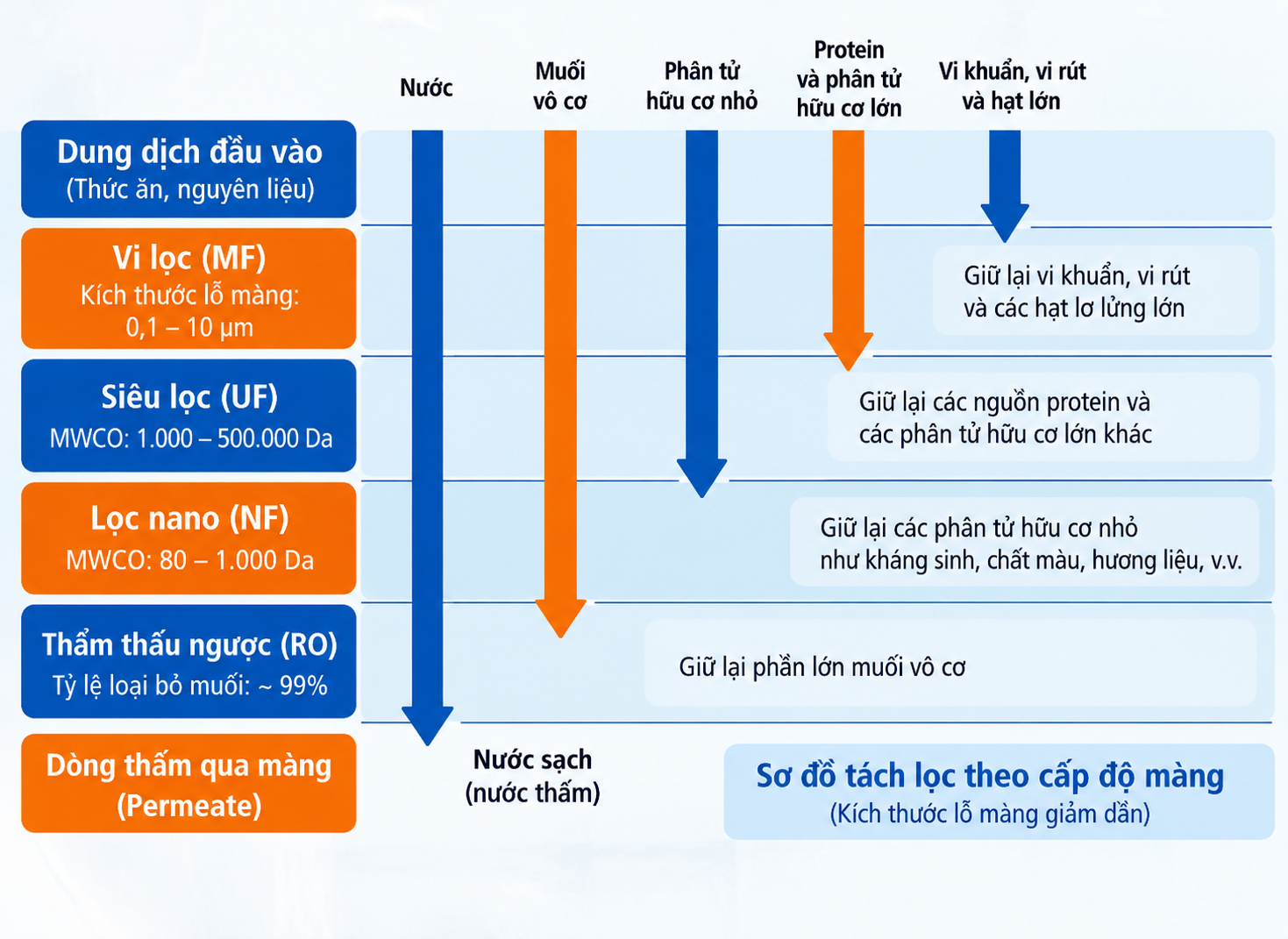 Màng lọc cho lọc tiếp tuyến